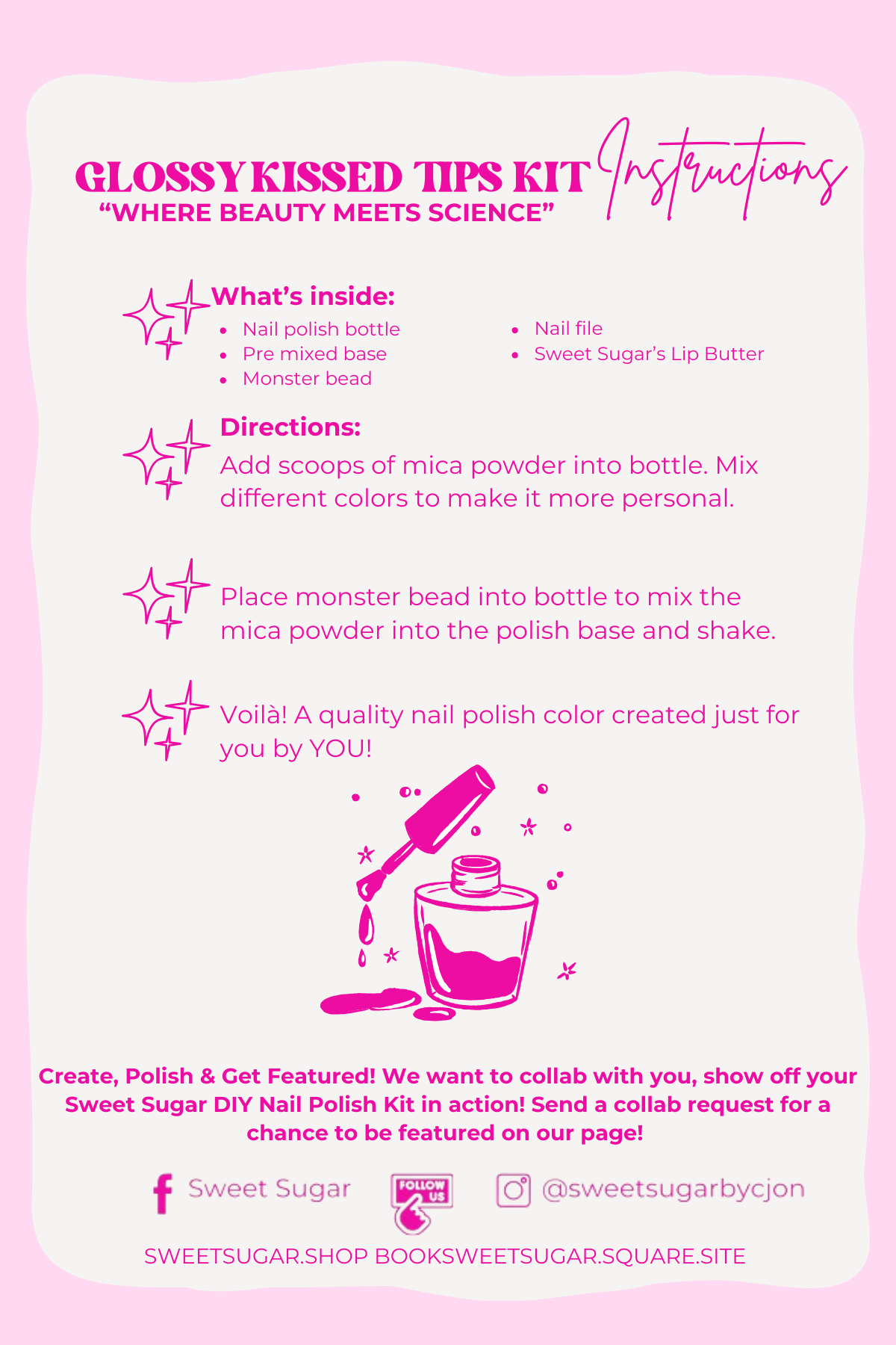 Glossy Kissed Tips Kit —Create Your Own Nail Polish